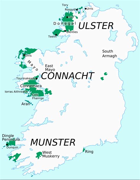 Clans Of Ireland Map Gaeltacht Wikipedia Secretmuseum