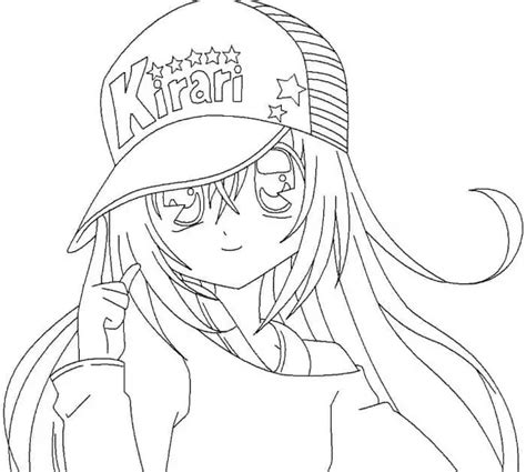 Anime Girl Coloring Page Free Printable Coloring Pages