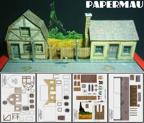 Papermau The Brick Street Diorama Papercraft Revised Version By