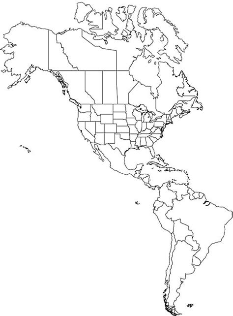 Americas Blank Map