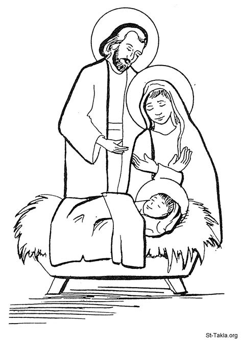 Coloring Pages Of Jesus In The Manger At Free