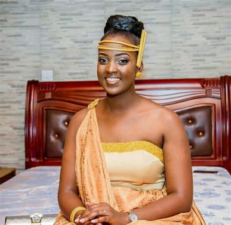 Clipkulture Beautiful Rwandan Bride In Gold Mushanana Attire With