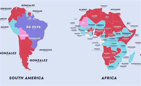 Most Popular Last Name In Every Country In The World
