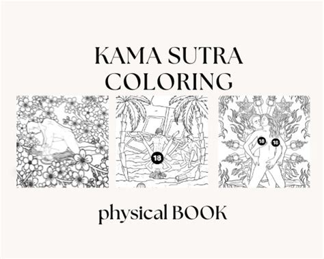 Adult Coloring Book Pages For Adults 40 Pages Kama Sutra Etsy Uk