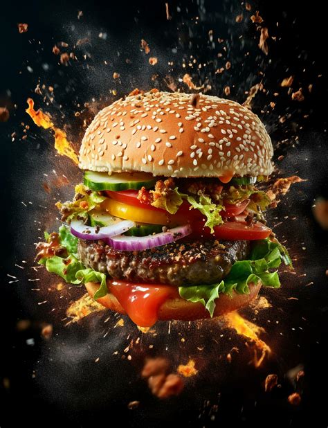 Fast Food Burger Poster Burger Design Service Promotion Template
