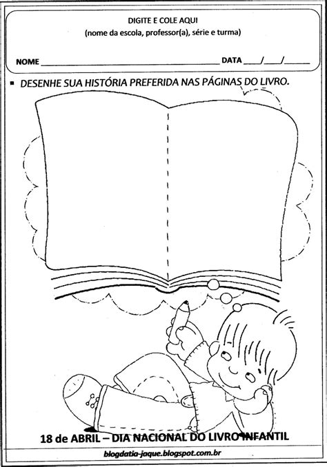 Blog Da Tia Jaque Atividades Prontas Dia Nacional Do Livro Infantil