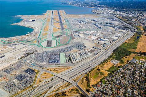 San Francisco International Airport The Depature Takeoff View Aerial