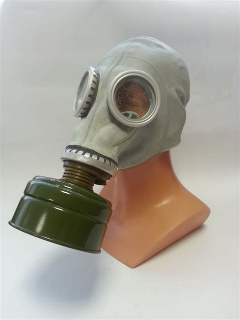 Gas Mask Gp 5 Gray With Filter And Bag Vintage All Sizes Cool Etsy