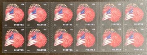 4855a Star Spangled And Fireworks Mnh Pane Of 20 Forever Stamps Fv 1260