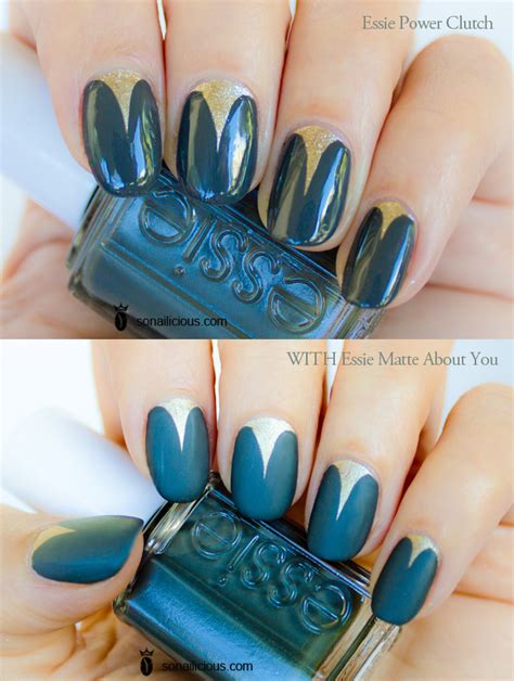 It is important to make sure you properly buff the nail to rough it up so the gel has something to stick to. Matte top coat over gothic moon nails