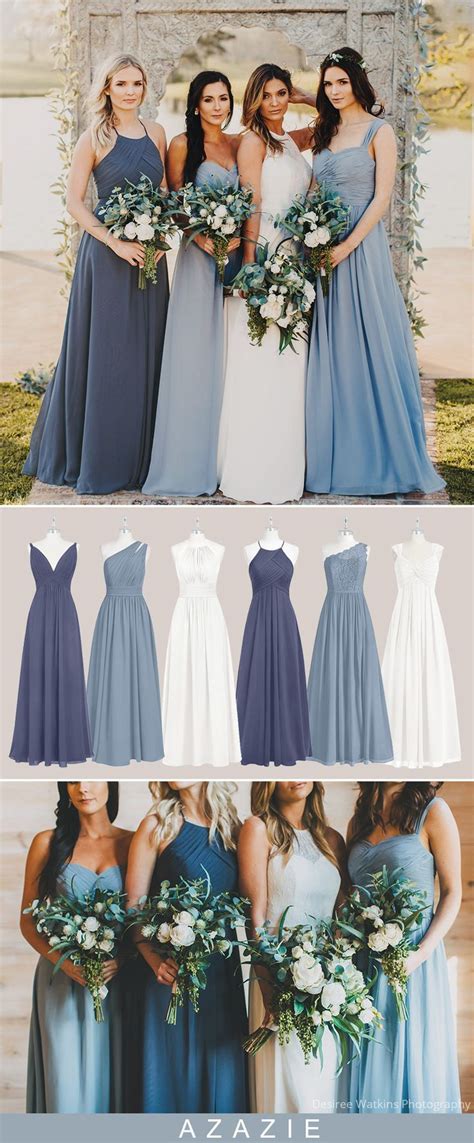 Azazieblue Mix And Match Bridesmaid Dresses Dusty Blue Bridesmaid