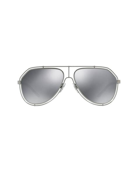 Dolce And Gabbana Charisma 59mm Pilot Sunglasses In Gunmetal Mirror Black