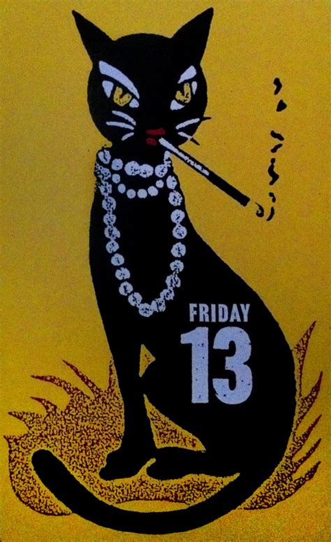 Cool Print Friday The 13th Blackcat Crazy Cat