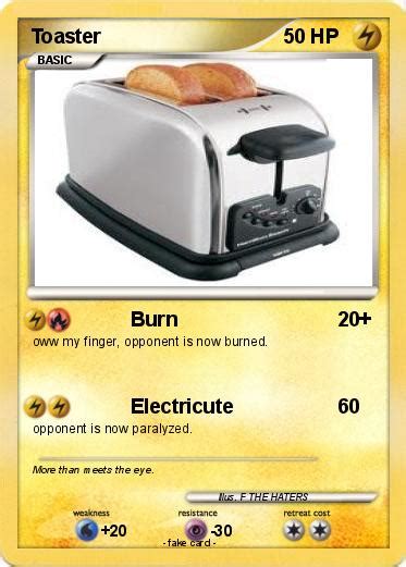 Pokémon Toaster 31 31 Burn My Pokemon Card