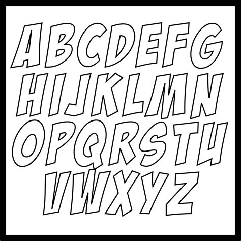 Free Alphabet Template Printable Kg Miss Kindergarden Font Free