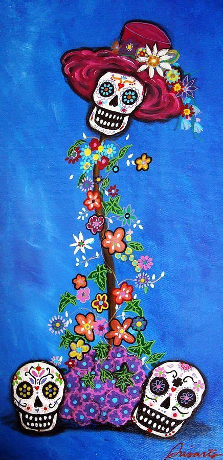 Dia De Los Muertos Painting Dia De Los Muertos Fine Art Print Sugar