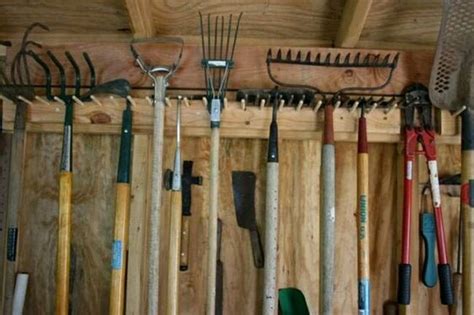 Space Saving Garden Tools Rack Convenient 7 Step Project