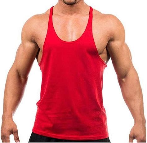 Buy The Blazze Mens Bodybuilding Gym Solid Color Tank Top Stringers