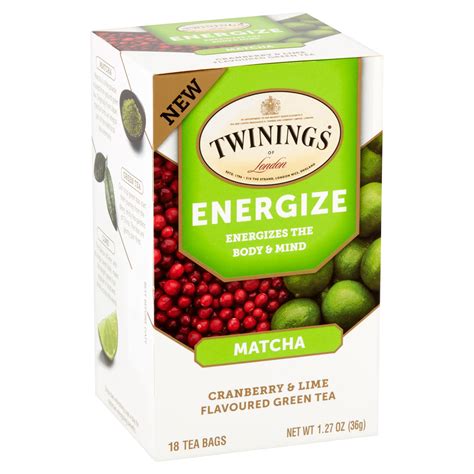 Twinings Of London Energize Matcha Cranberry And Lime Flavoured Green Tea