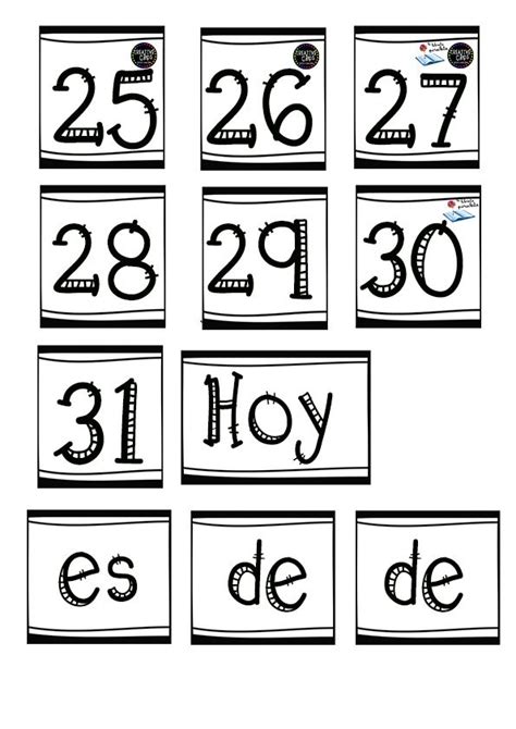 Calendario De Pared Imprimir Aula Infantil Primaria Meses Días De
