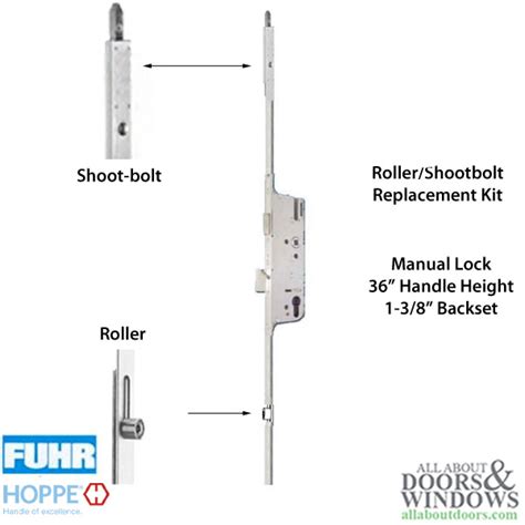 Hoppe Rollershootbolt Replacement Kit For Fuhr Multipoint Lock