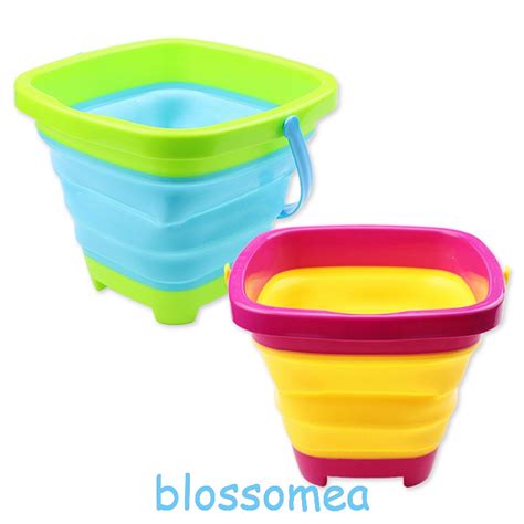 Blossomea Folding Bucket Portable Beach Bucket Sand Toy Collapsible