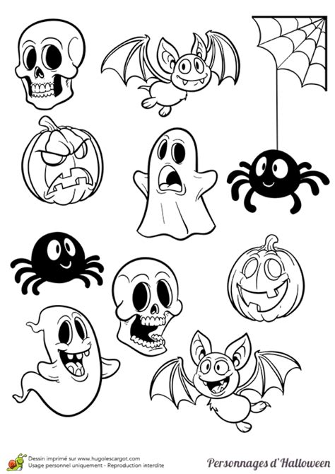 Coloriage Legende Halloween Petits Personnages Dessin Halloween A