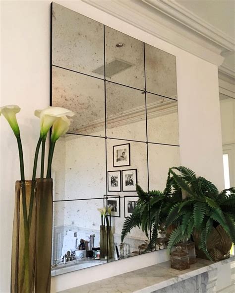 Interior Antiqued Glass Mirror Panels Commissioned To Clients Size And