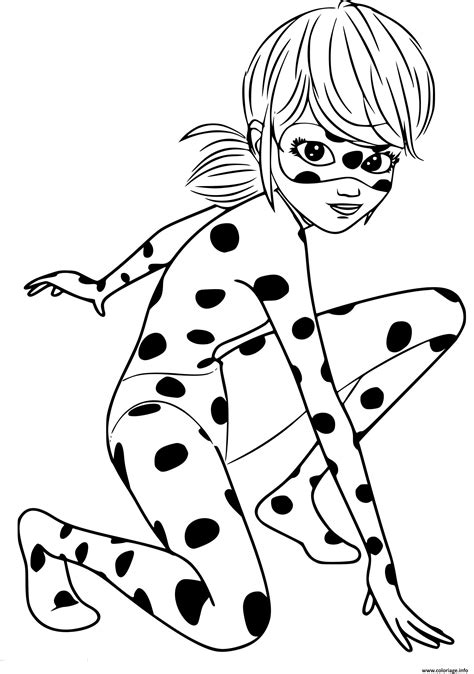 Coloriage Ladybug Miraculous Chat Noir Original