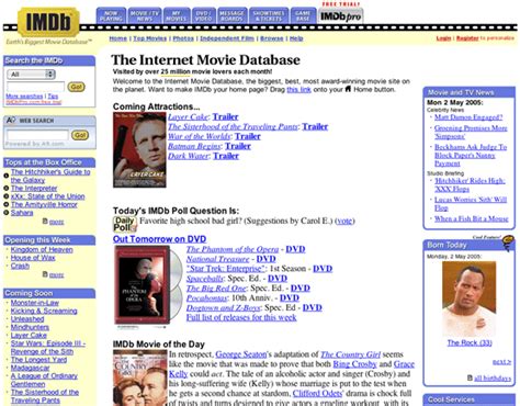Imdb Internet Movie Database Film Lists And Articles