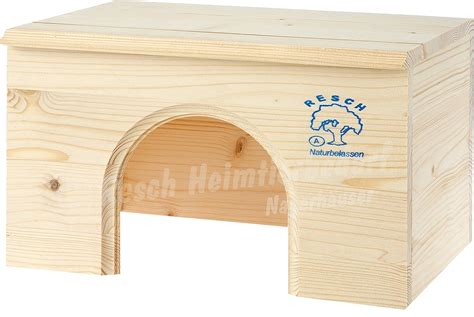 Resch No12 Guinea Pig House Flat Natural Solid Wood Made Of Spruce A