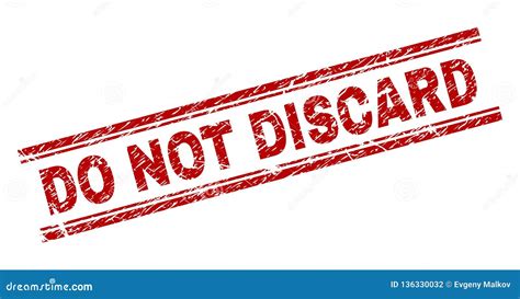 Scratched Textured Do Not Discard Stamp Seal Stock Vector