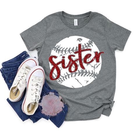Baseball Sister Shirt Baseball Shirts Baseball Tees Etsy