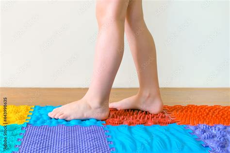 Childrens Feet Walk On Orthopedic Mats Treatment And Prevention Of