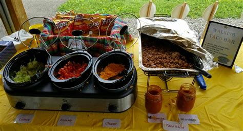 These work perfect to put all the various toppings in. Graduation Party Taco Bar! | Taco bar, Walking taco bar, Food