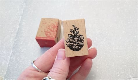 Pinecone stamp Christmas pinecone stamp small wooden rubber | Etsy | Wooden stamps, Stamp, Pine ...