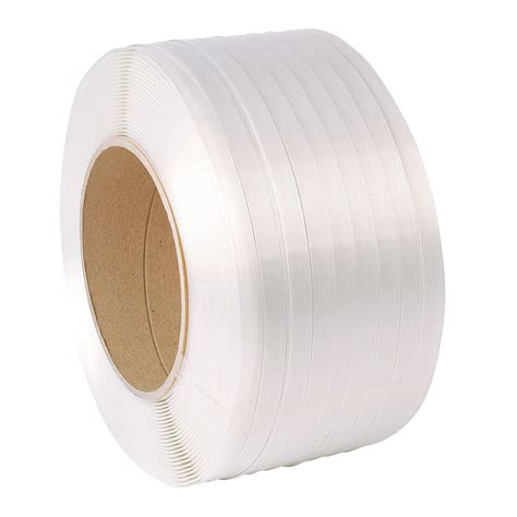 Strapping Composite Polyester 19mm X 700m White Hub Packaging
