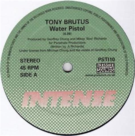 Forgotten Treasure Tony Brutus Water Pistol 1982 Music Is My