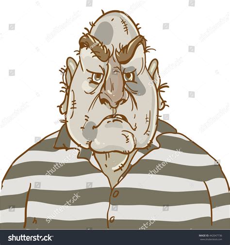 Prisoner Man Bruises Cartoon Vector Illustration Stock Vector Royalty