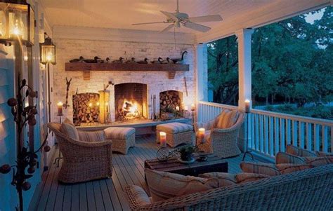 49 Amazing And Cozy Porch You Can Copy Outdoor Fireplace Designs