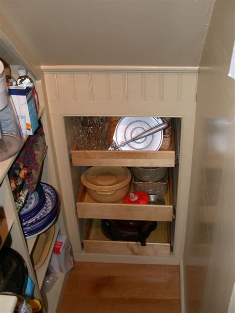 We installed as many shelves as. Staircase Butler Pantry - Fine Homebuilding