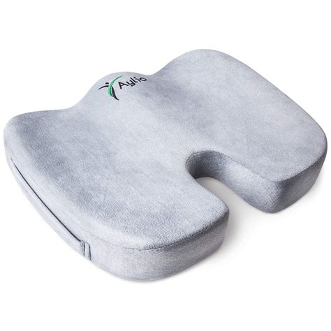 Aylio Coccyx Orthopedic Comfort Foam Seat Cushion For Lower Back Tailbone And Sciatica Pain