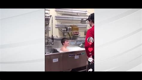 Teen Captured On Video Bathing In Wendys Kitchen Sink