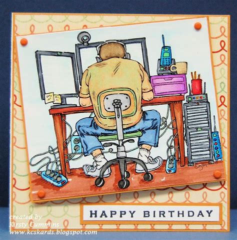 Kcs Kards Computer Geek Happy Birthday Adam Happy Birthday Adam Birthday Cards For Men