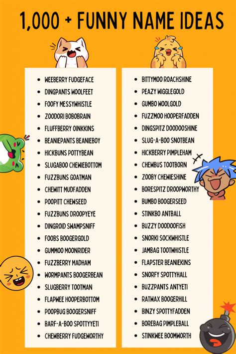 Funny Name Generator 1 000 Funny Names 🤣 Imagine Forest