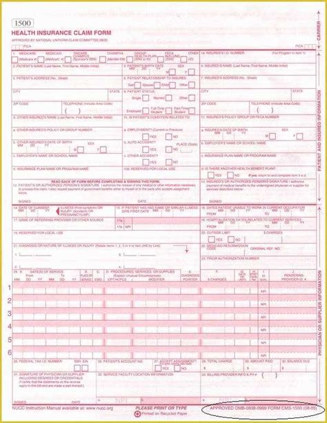 Free Fillable Hcfa Form Printable Forms Free Online