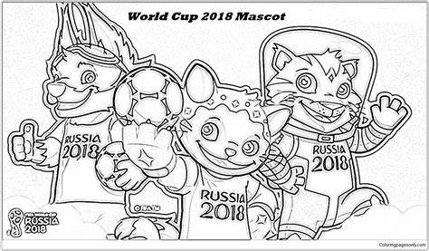 world cup 2018 mascot image 4 coloring page free printable coloring pages
