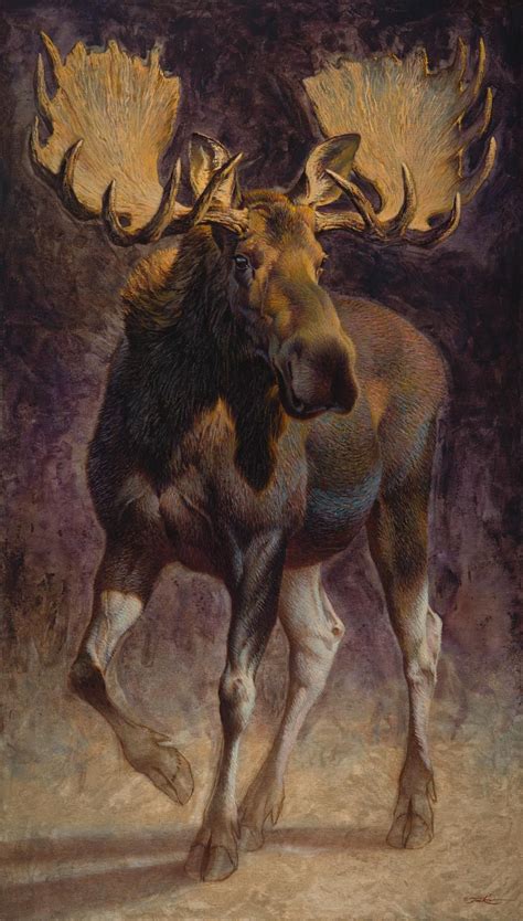Ezratuckerteton Moose Pictures Moose Painting Wildlife Paintings