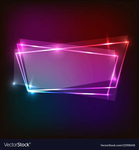 Abstract Neon Background With Colorful Banner Vector Image