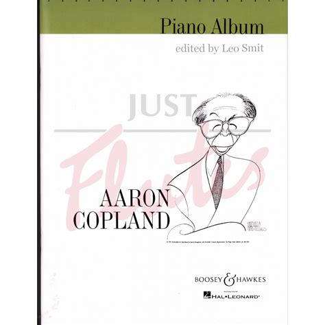 Aaron Copland Piano Album Just Flutes Uk Specialist Store